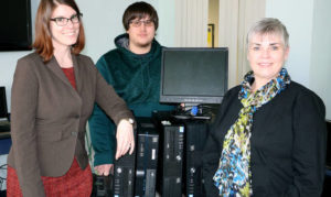 Misericordia University recently donated several refurbished personal computers, monitors and keyboards to the United Cerebral Palsy of Northeastern Pennsylvania Children’s Center in Clarks Summit for children and adults in the program.