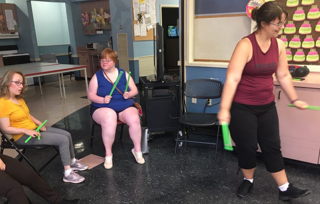 Adult Day training program exercising on May 29, 2019.