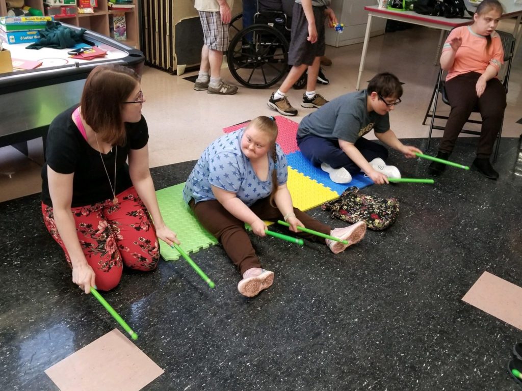 Adult Day training program exercising on May 29, 2019.