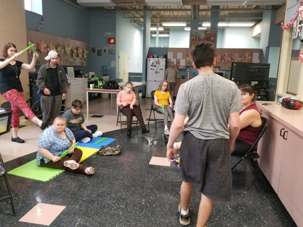 Adult Day training program exercising on May 29, 2019.